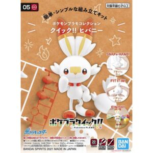 Pokémon Model Kit Pokepla Plamo Quick 05 Scorbunny – Bandai 10 Cm